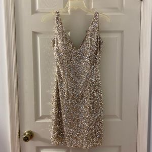 Beautiful V-Neck Sequin Dress!